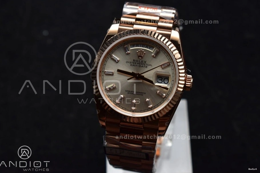 Weight) RG Best QF vr3255 Diamond Dial on Steel Stick 904L Bracelet President 36 with Silver Edition (Gain V5 DayDate 0209